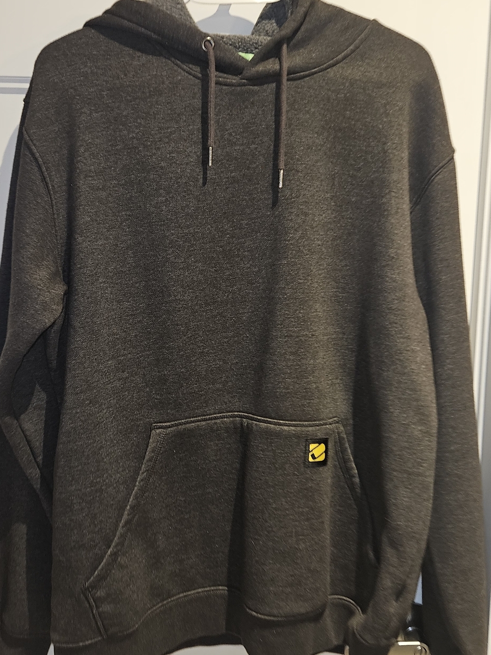 💝2/$10💝Men's Charcoal Pullover Hoodie with Pocket Patch